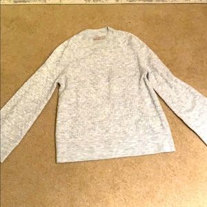 Loft sweater, flare sleeves, gray